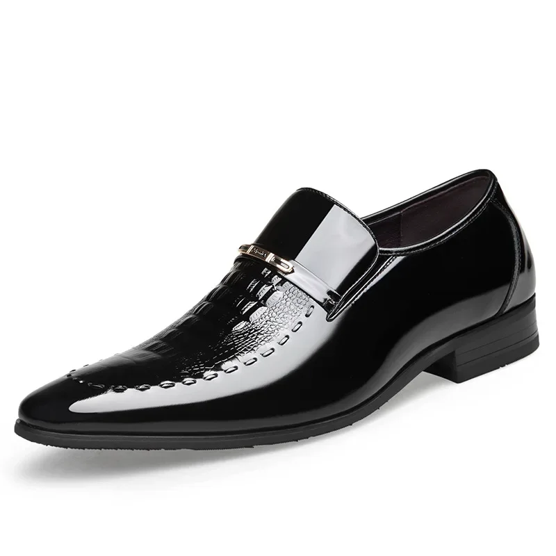 38-50 Mens PU Leather Shoes Luxury Crocodile Pattern Men Business Dress Casual Social Shoe Male Wedding Footwear Zapatos Hombre