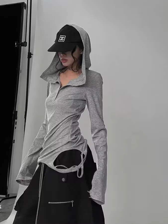 

Y2K Толстовка Millennium Long Sve Женская футболка с азиатской культурой Повседневная толстовка с дышащим материалом Летняя одежда