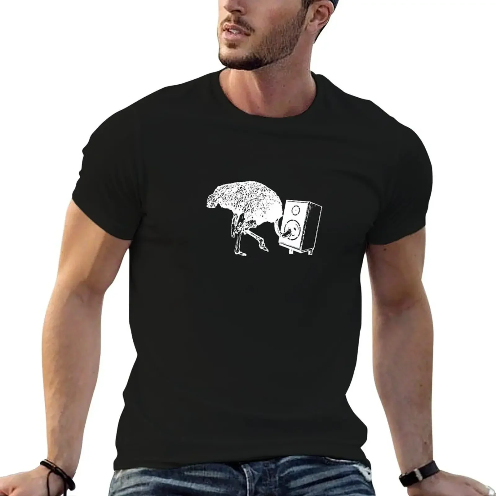 Ostrich Syndrome White Transparent T-Shirt graphic shirts Aesthetic clothing plus size men clothing