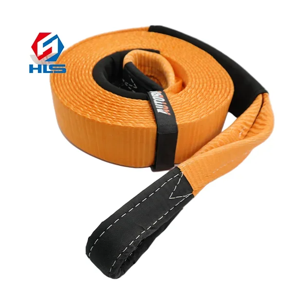 Polyethylene Stretch Car Towing Rope 3 Inch 10Ft 20Ft 30Ft 30000 Lbs Recovery Tow Recovery Strap With Shackle