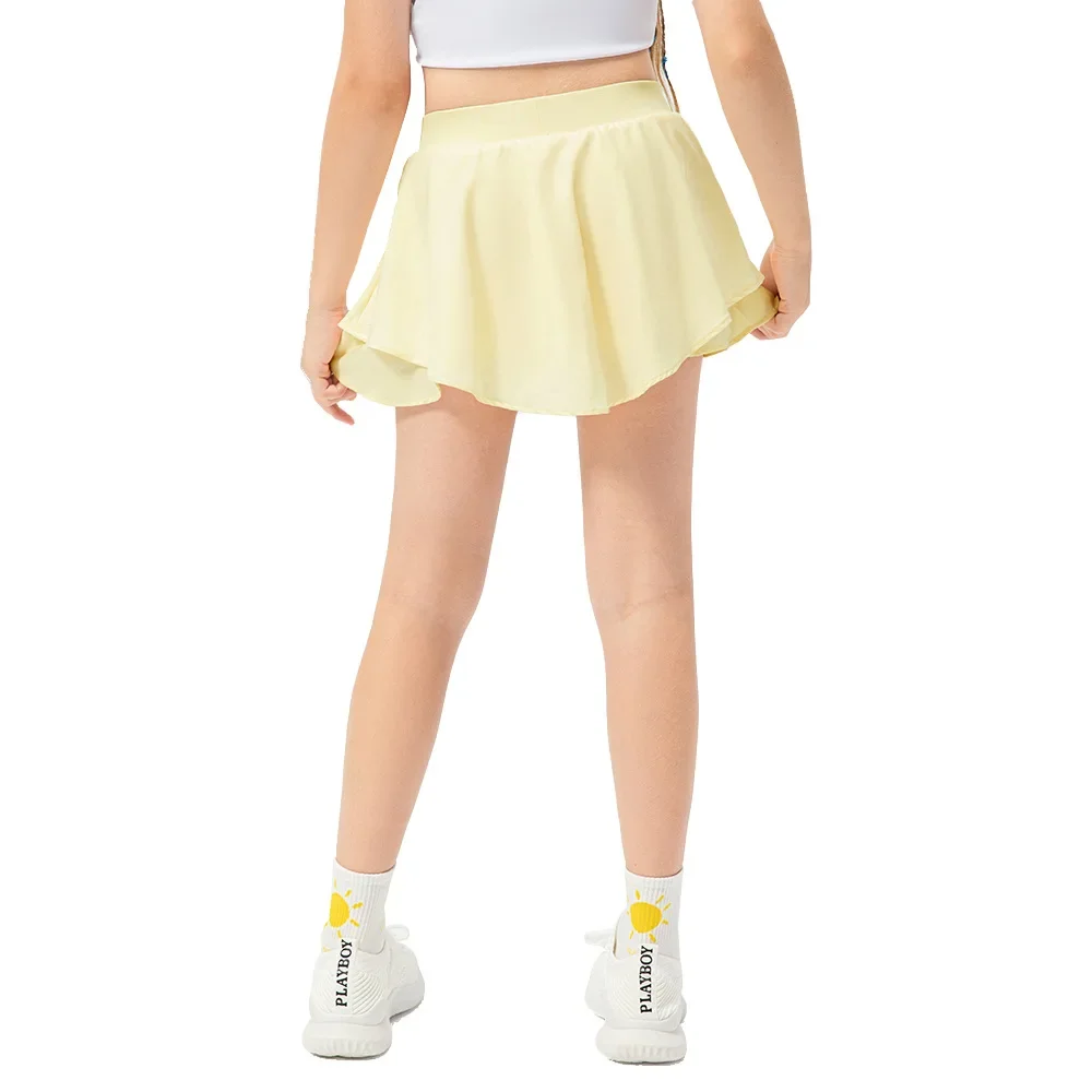 Breathable Dance Training Lined Tennis Skirt Kids Yoga Athletic Skirt for Golf Pickleball Athletic Skorts 23410