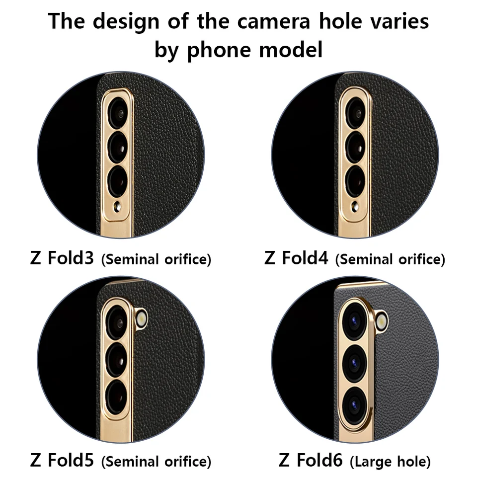 Funda de cuero tipo flip para Samsung Galaxy Z Fold 7 6 5 4 3 8 Fold8 Ultra Fold7, con bisagra magnética, soporte y espejo 2