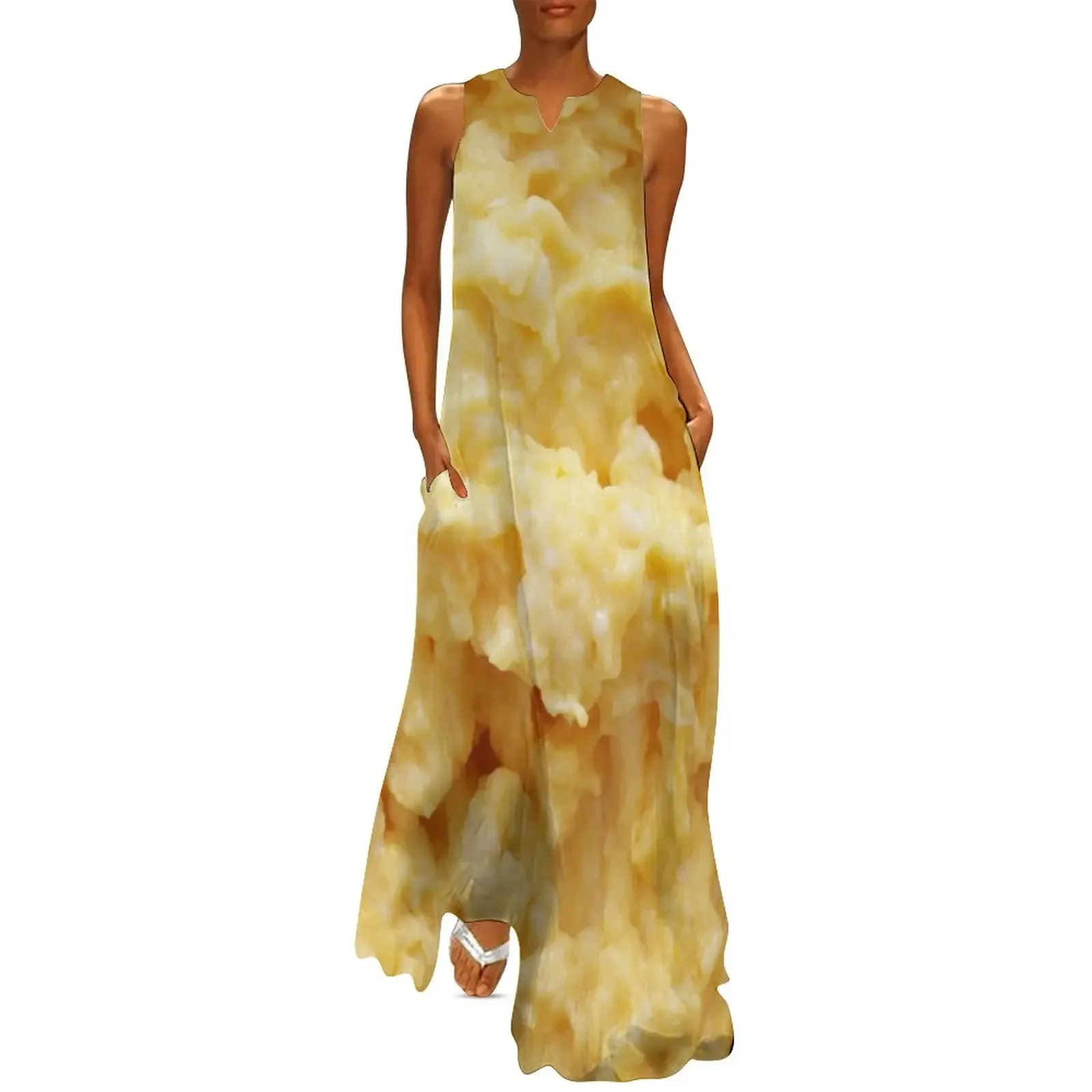 

Scrambled Eggs Long Dress Long dress woman festival outfit women dress korean style loose summer