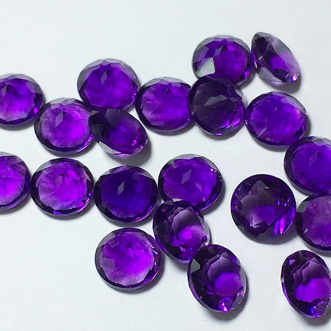 

10PCS/Lot High Quality Natural Amethyst Round 6.0MM Brazilian Amethyst