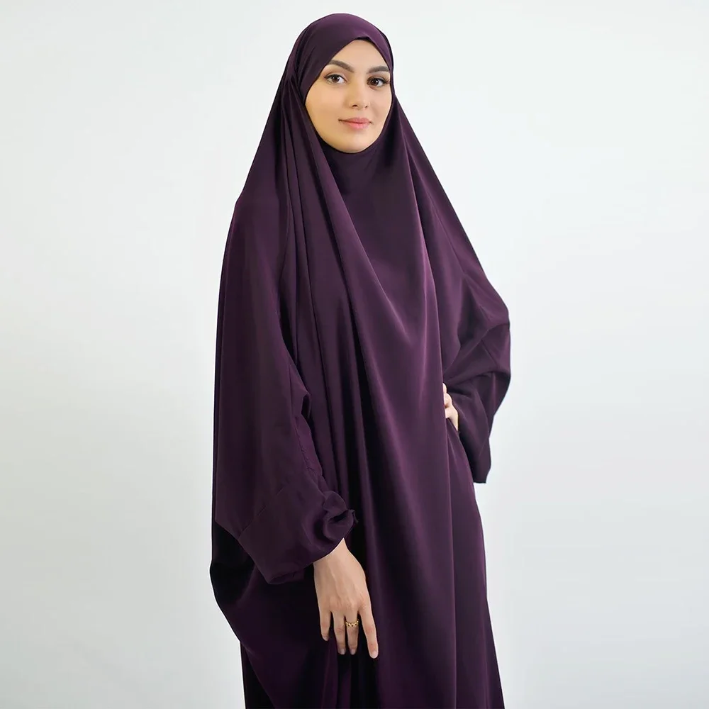 

Muslim Hijab Dress Women Prayer Garment 10 Colors Abaya Long Khimar Full Cover Ramadan Gown Islamic Eid Hooded Niqab Jilbab