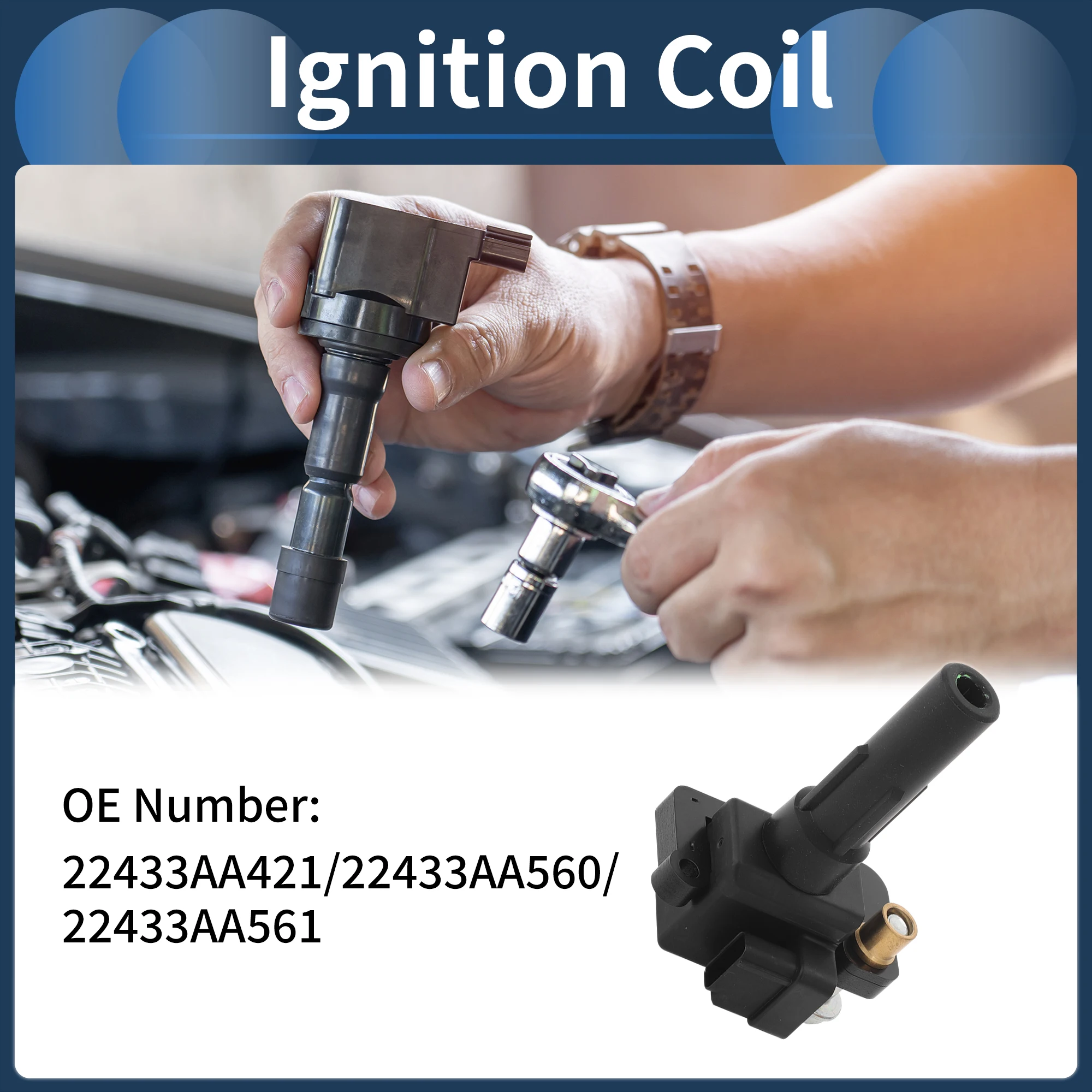 UXCELL Ignition Coil Ignition Coil Pack No.22433AA421/22433AA560/22433AA561 for Subaru Impreza WRX 2.0L H4 2002-2003