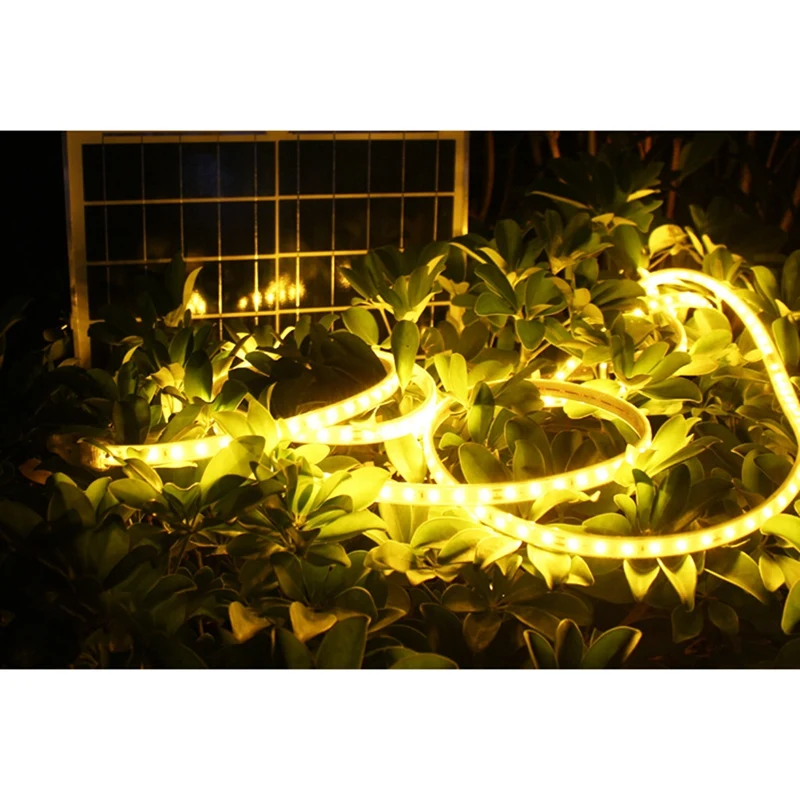 Strisce luminose solari Stringa luminosa per esterni Decorazione del giardino di Natale Ghirlanda stradale solare