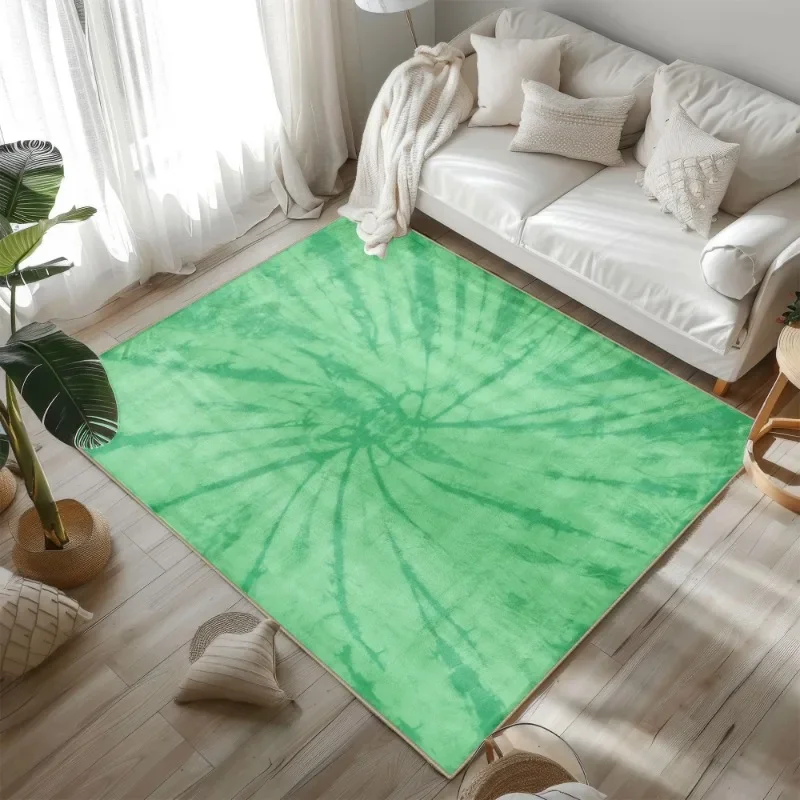 Nordic Tie Dye Area Rug for Living Room Modern Abstract Area Carpet Boho Area Rugs Colorful Rug Eclectic Bedroom Decor Carpet