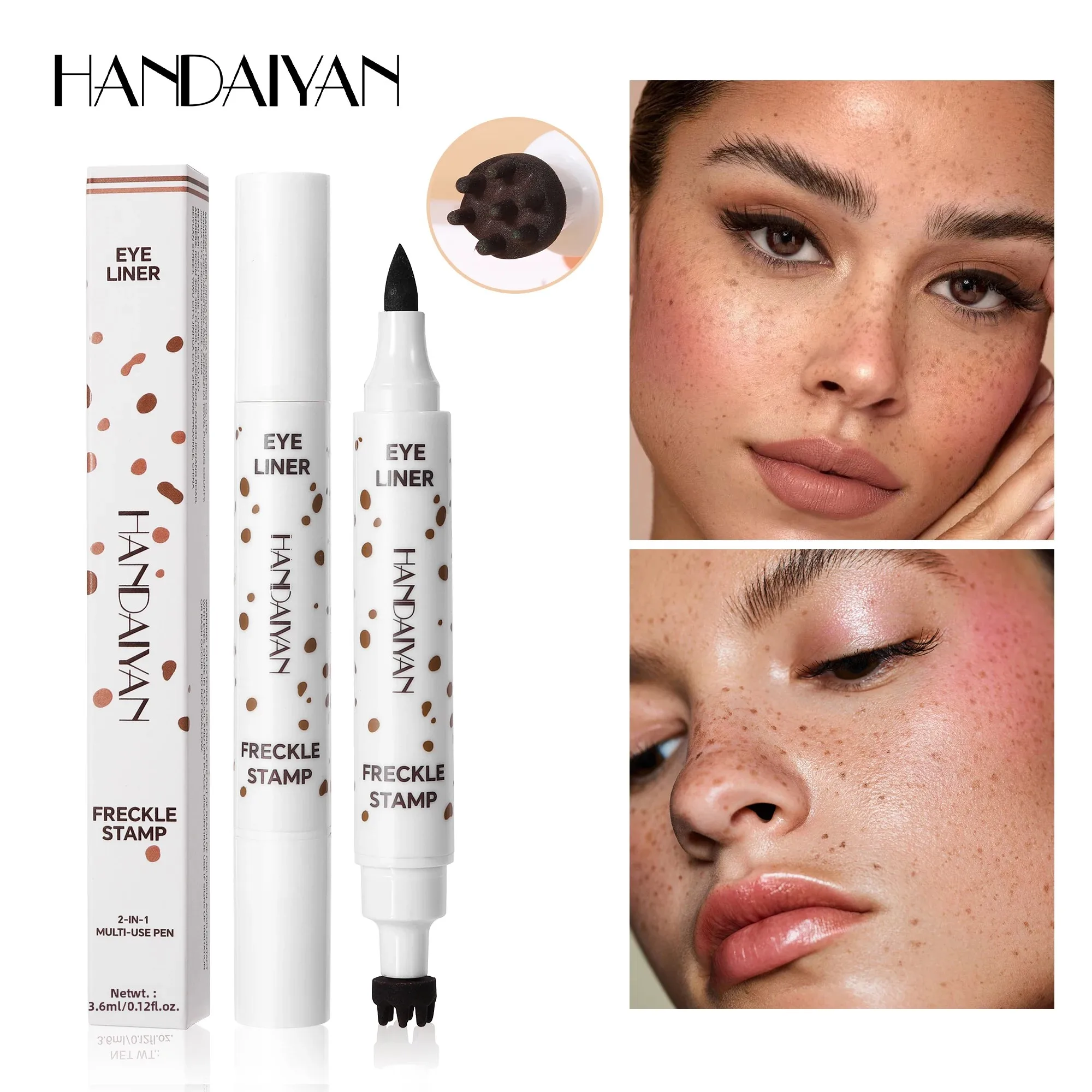 長持ちするダブルヘッドコンシーラーペン防水そばかすカバーアイライナー速乾性ナチュラルメイクアップライフライクペンシル