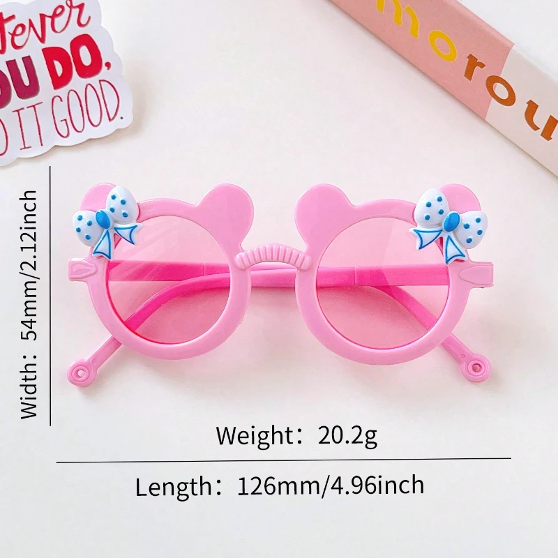 3/6 Stücke 2026 Jungen Mädchen Nette Neueste Doppel Farben Bär Form Kinder Kinder Baby Bär Ohr Herz Mode Gläser Katze Ohr Brillen – Detail 3