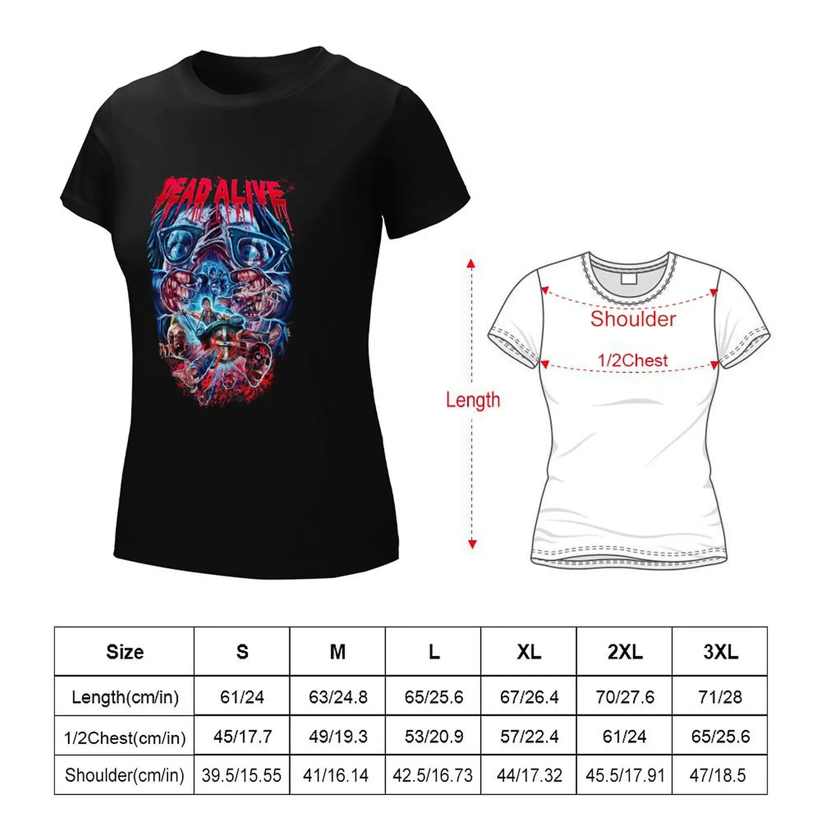 Braindead Gore Horror Movie T-Shirt anime clothes graphics Blouse Female clothing t shirts for Womens