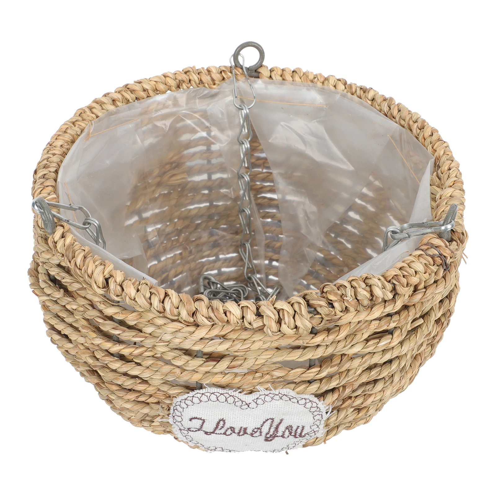 

1Pcs Round Woven Flowerpot Pendant Elegant Home Hanging Basket Decor Woven Flower Basket Flowerpot Pendant Hanging Vase Ornament