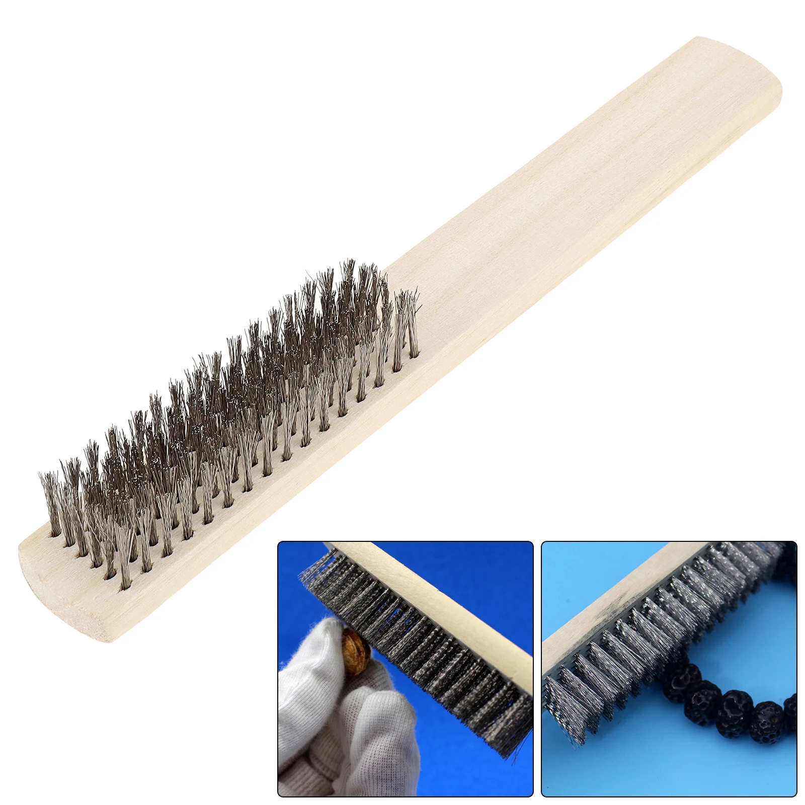 10.5 Inch Welding Hammer Tools Cone Vertical Chisel Coil Spring Handle Welding Chipping Hammer with 7.78 Inch Wire Brush