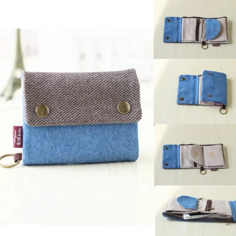 قماش الكرتون توتورو القط المطبوعة الكلب المرأة أضعاف محفظة قصيرة المنظم لطيف حقيبة مفاتيح المال الصغيرة عملة جيب محفظة للأطفال