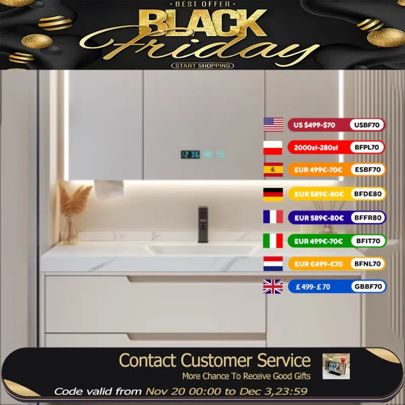 

Lighting Luxury Bathroom Cabinet Storage Mirror Toilet Wall Bathroom Cabinet Vanity White Meuble Salle De Bain Home Furniture