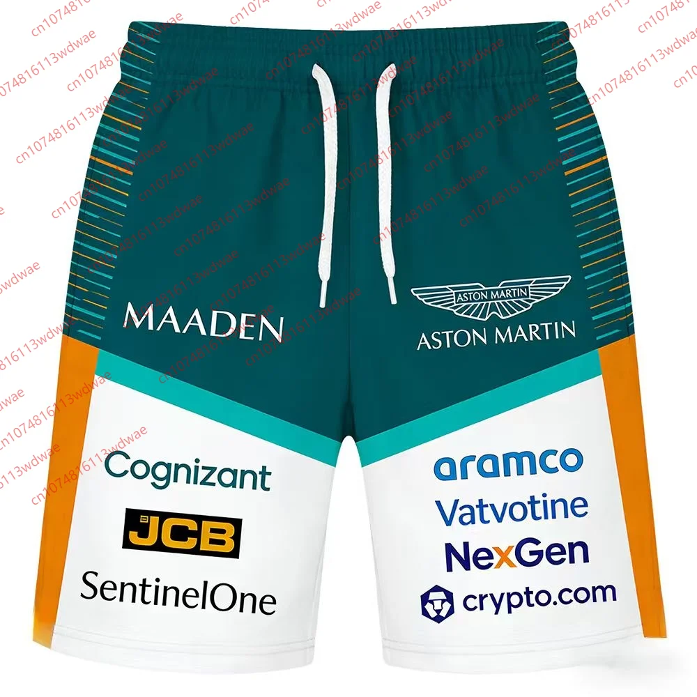 

Пляжные шорты Aston Martin Team для мужчин: быстросохнущие, дышащие, для плавания, летние повседневные шорты для любителей пляжного спорта и гонок