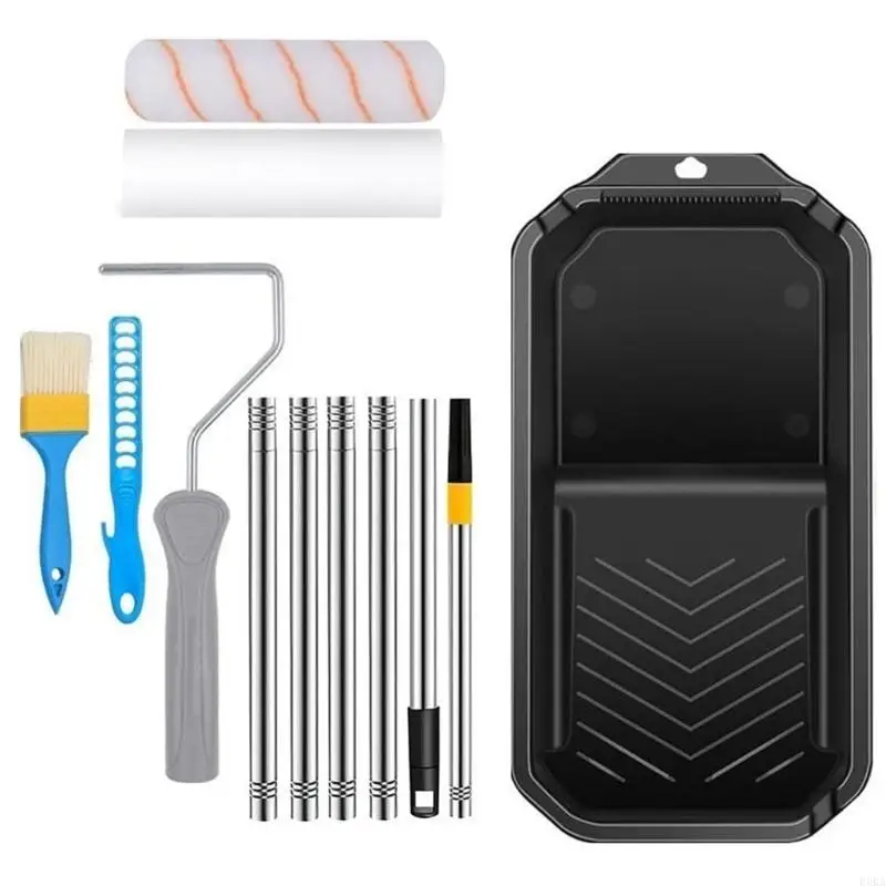   Small Paint Rollers Set with Microfiber and Foam Rollers Portable Accessory for Multipurpose Painting Needs Use