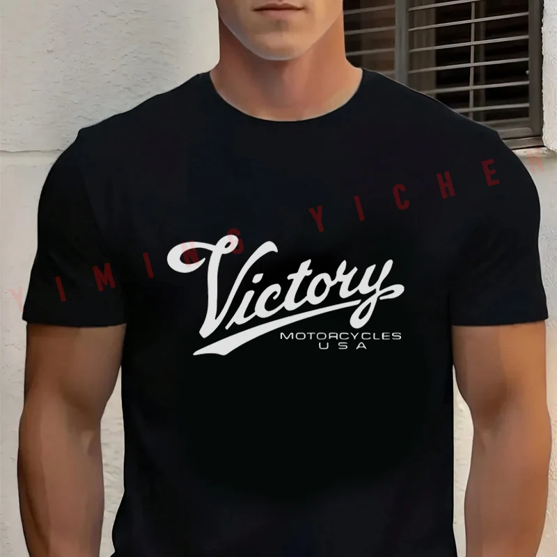 

Victory Motorcycles Usa Men's Cotton T Shirt Casual Dress High Quality Round Neck Short Sleeved Tee