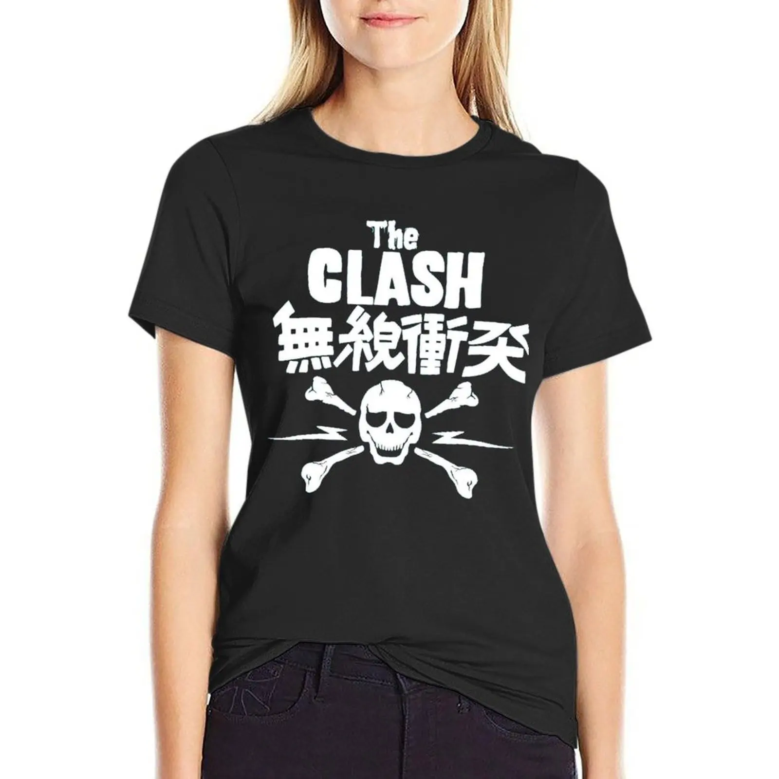 

Japanese vintage the clash T-Shirt graphics customs Woman clothing