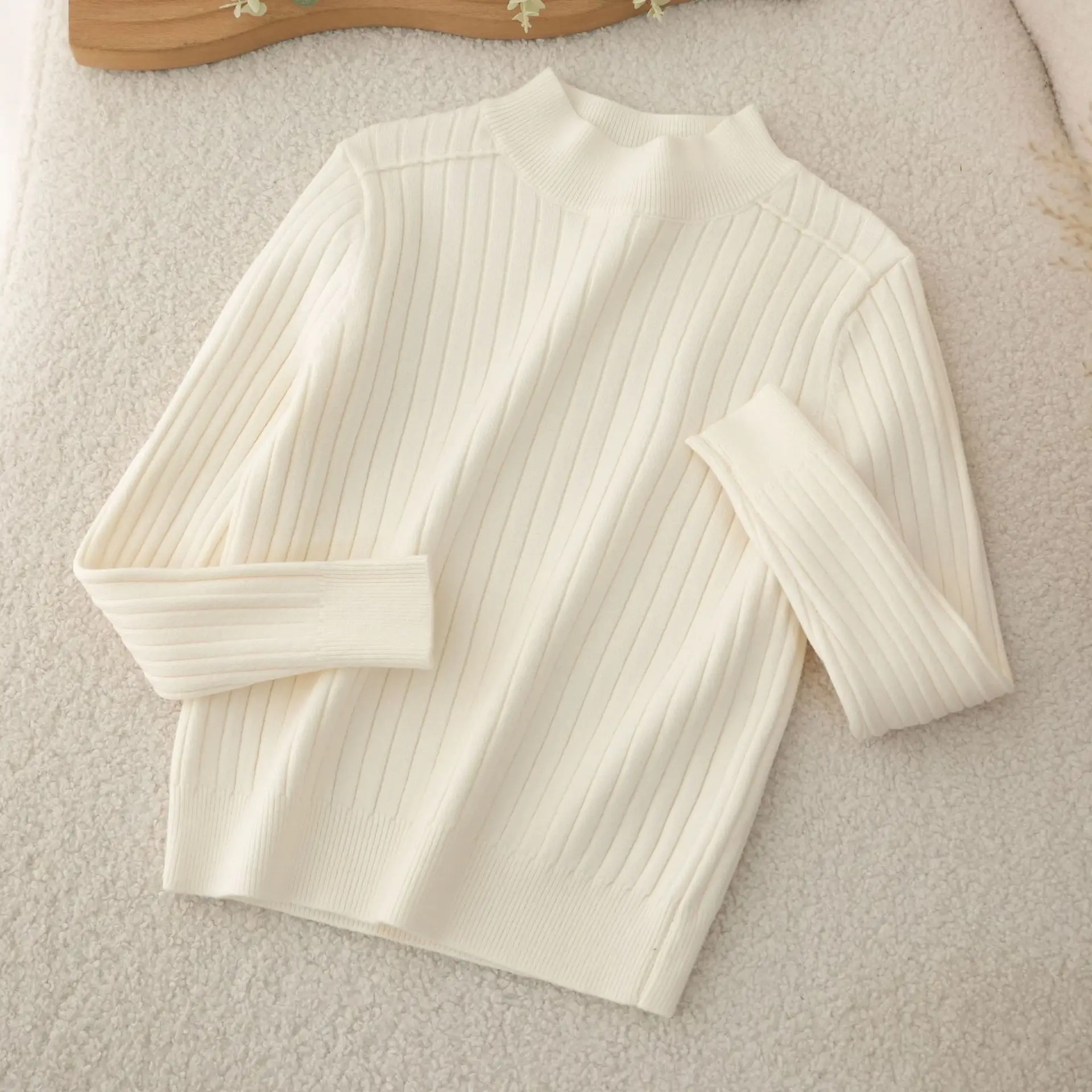 Herbst-Winter-Wollpullover für Kinder – Koreanischer Stil, weiche Strick-Basisschicht für Jungen, Mädchen, Kleinkinder und Kinder, Winterkleidung für Babymädchen – Detail 12