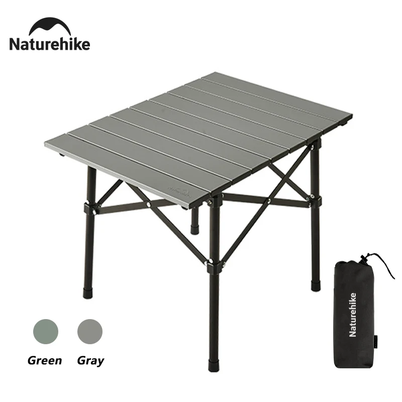 Naturehike Camping Folding Mini Table Outdoor Ultralight Portable Egg Roll Table Backpacking Table Aluminium Load Capacity 50KG