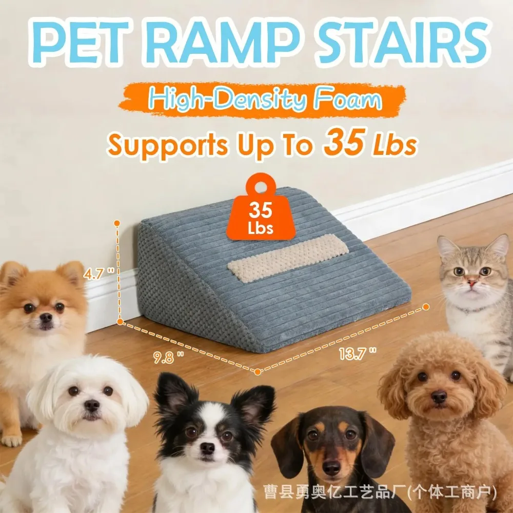 Cross-border wooden stairs dog ramp dog building ladder small dog cat low angle pet ramp staircase ramp wooden ladder