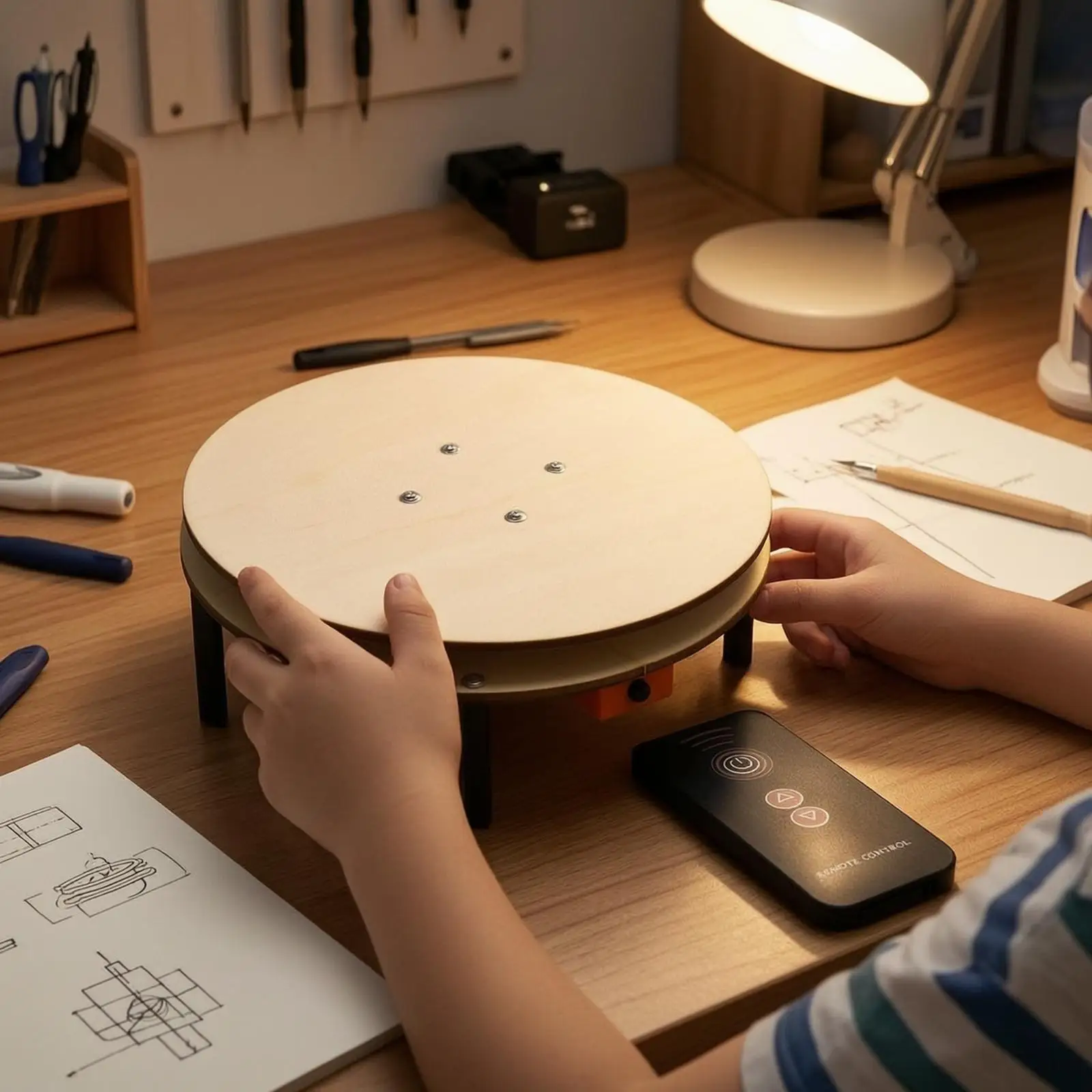 Electric Rotating Device Reversible Direction Turntable Smart Control Platform for Student Science Projects