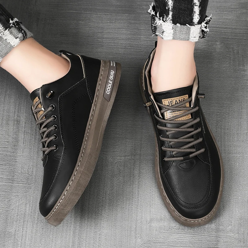 Original Men Spring Casual Shoes Breathable black Sneakers Fashion Driving Walking Tennis Shoes for Male Skate Flats