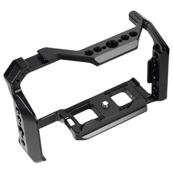 Camera Cage Kit for Sony ZV-E10 II Aluminum Alloy Camera Video Cage with Cold Shoe Mount Built-in Arca-Swiss Quick Release