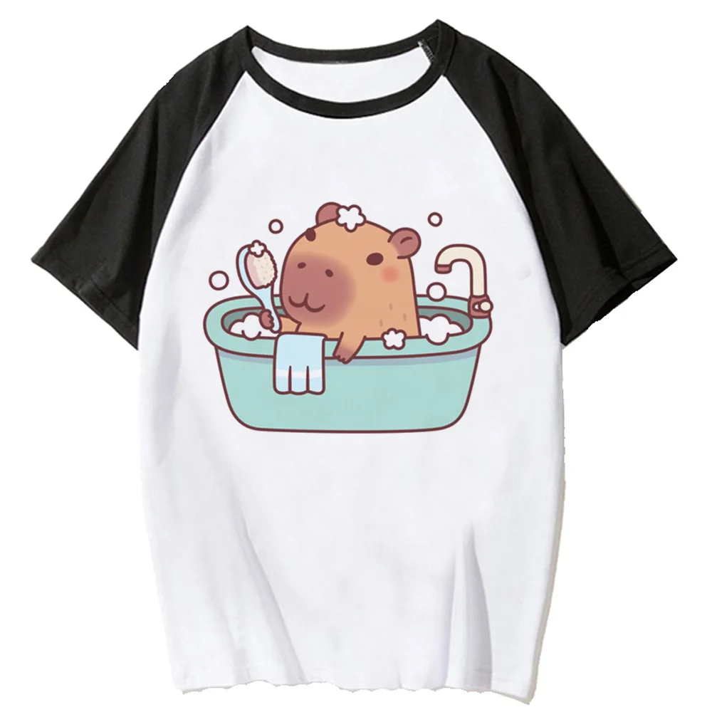 

Capybara tshirt women Japanese Y2K summer tshirt girl harajuku clothing
