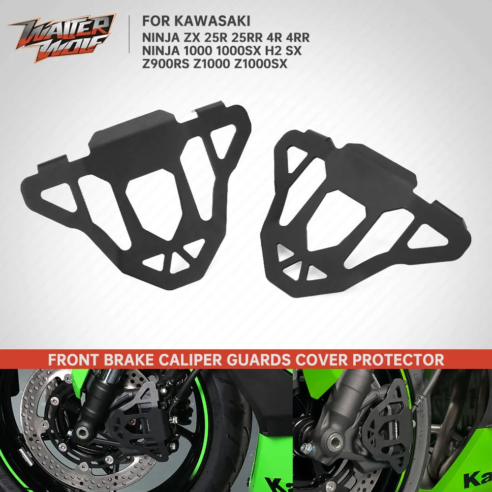

For Kawasaki Ninja 1000 1000SX H2 SX Z900RS Z1000 Front Disc Wheel Brake Caliper Cover Guard Protector ZX-4R ZX-4RR ZX-25R 25RR