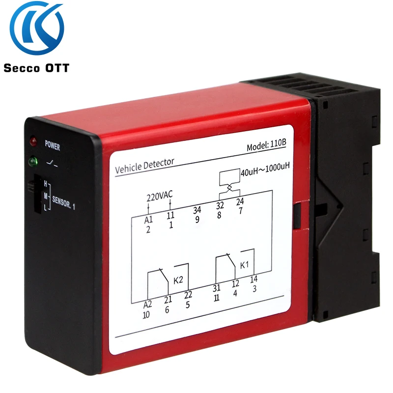 sensor de tierra detector de vehículo unidireccional anti-esmagamento bobina de poste de carretera estacionamiento inteligente microondas 110B barrera universal