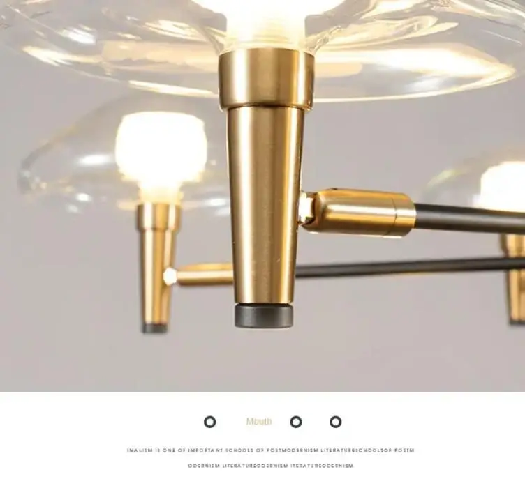 

Jellyfish Glass Chandelier Scandinavian Creative Living Room Restaurant Hotel Decorative Art Glass Chandelier Ceiling Lighting