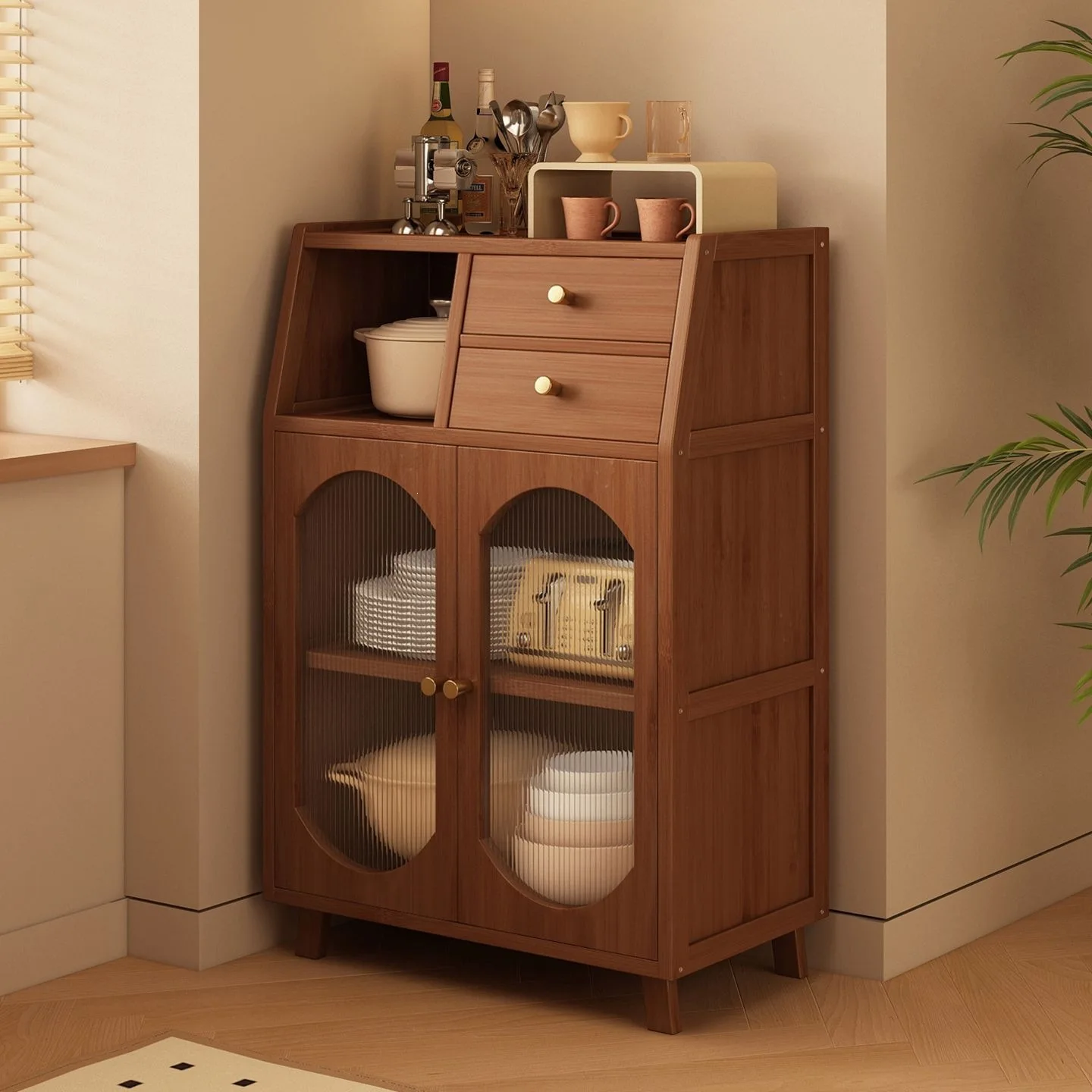 Home entrance cabinet Household dining side cabinet Living room against the wall Tea side Multifunctional kitchen utensils Stora