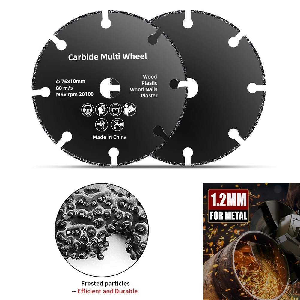 Disque de Coupe Circulaire en Résine, Lame de Scie, Meuleuse d'Angle pour la Coupe de Tuyaux en Plastique et Pierre, 76mm, 3 Pouces, 1 Pièce