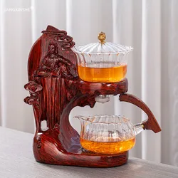 Creative Buddha Statue Glass Tea Set Automatic Teapot Tea Heat-resistant Kungfu Tea Drinking Tea Make Tea Injection