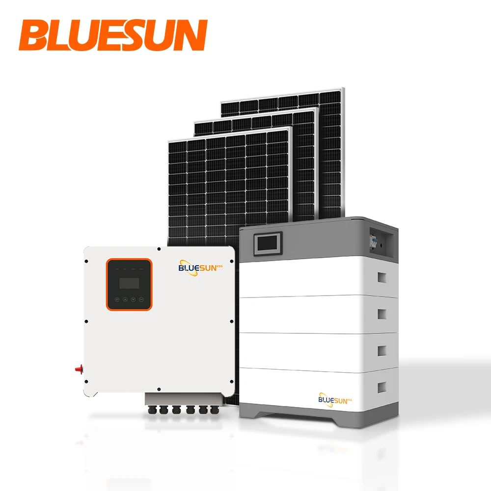 

Bluesun good quality 8kw 10kw 12 kw solar system solar panel 10kw system lithium battery 48v 100ah for solar system