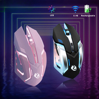 Gaming Mouse Rechargeable 2.4GWireless Bluetooth Mouse Mute Ergonomic Mouse for Computer Laptop LED Backlit Mice