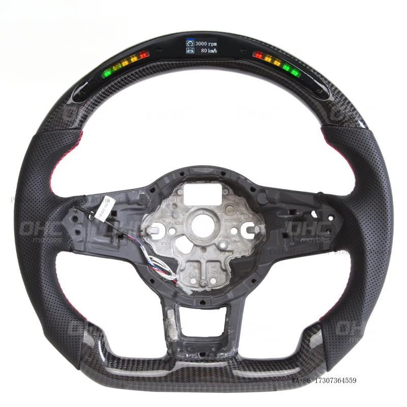 Suitable for Volkswagen MK7.5 Golf GTI7 LED carbon fiber car steering wheel modification vw golf 7