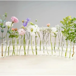 Hinged Flower Vase Glass Vase Tube Creative Plant Holder For Living Room Office Corridor Study Bedroom Dining Table Home Decor