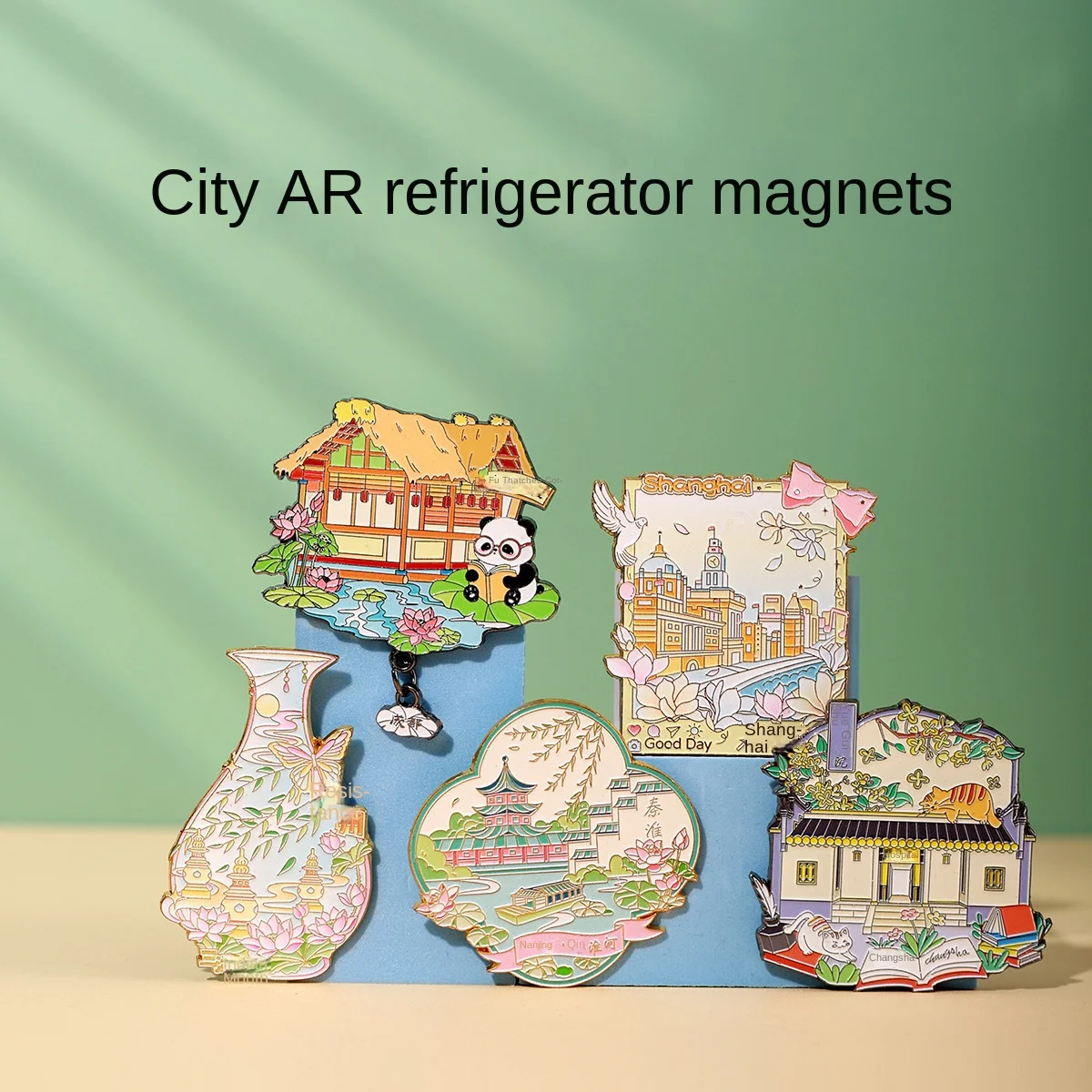 

Metal City Refrigerator Sticker AR Model Changsha Shanghai Nanjing Chengdu Chongqing Hangzhou Cultural and Creative Landmark