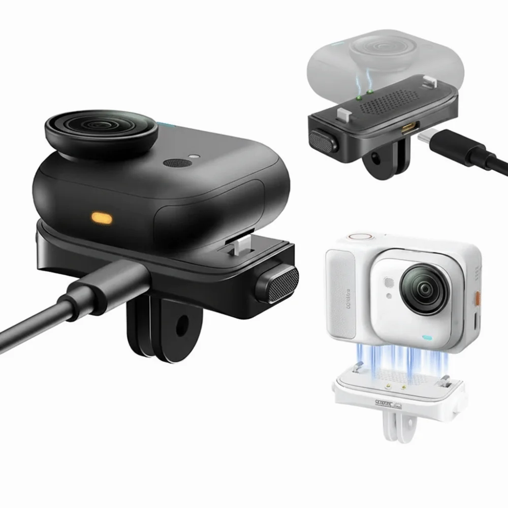 

Magnetic Charging Adapter Type C Quick-Release Base Mount with Dual Lock Fast Charging for Insta360 Go Ultra