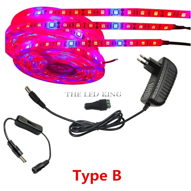 

5M LED Phyto Lamps Full Spectrum LED Strip Light 300 LEDs 5050 Chip LED Fitolampy Grow Lights For Greenhouse Hydroponic plant