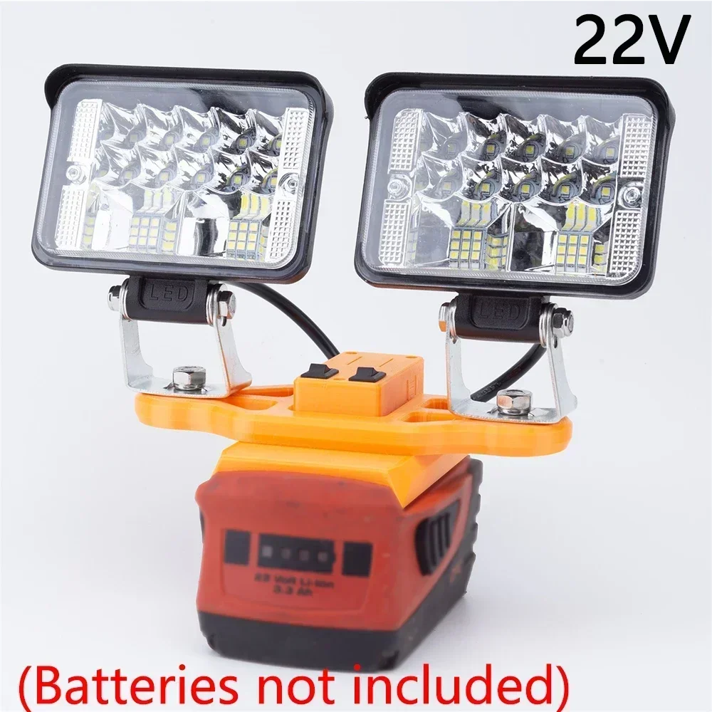 For Hilti 22V B22 Max Lithium Battery Portable LED Work Light Wireless w/USB Outdoor Double Headlight Tool Accessories