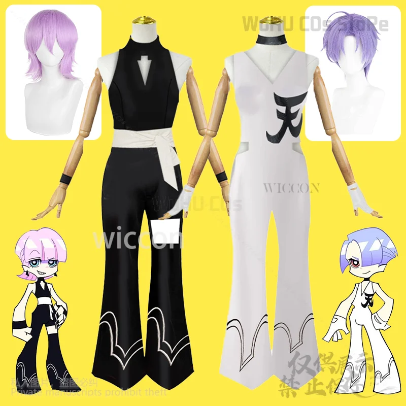 

Jirai Kei Costume Sexy New PANTY & STOCKING With GARTERBELT Cosplay Polyester Polyurethane Boy Jumpsuit Wig Cos