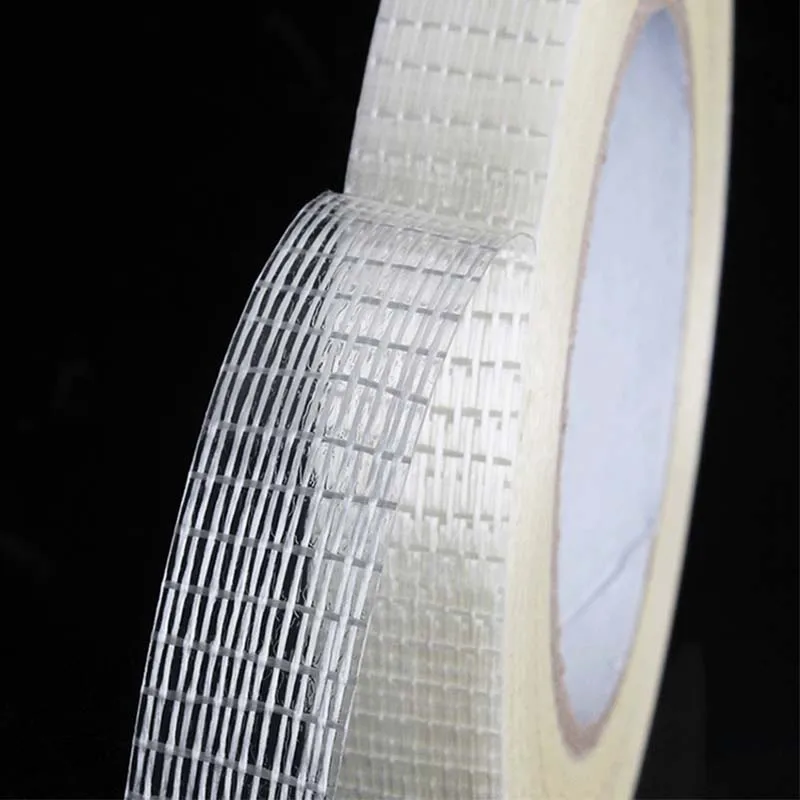 شريط شبكي لاصق من الألياف اللاصقة الشفافة، لزوجة عالية، مقاومة لدرجات الحرارة العالية، شريط قماشي ثابت قوي مانع للتتبع