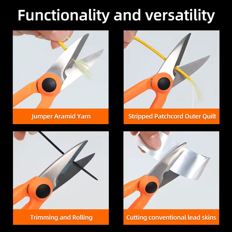 SAIXIAN Fiber Optic Tool Aramid Scissors Fibre Stripping Scissors Optical Fiber Hand Tool - Image 2