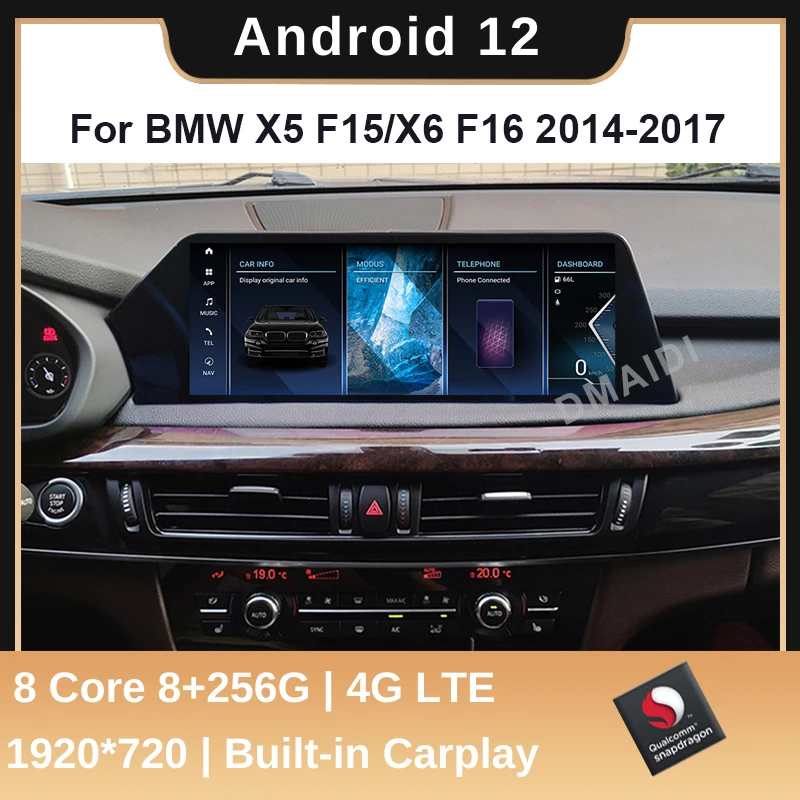 

Android 12 12.5 Inch Car Radio Stereo Video Multimedia Player Autoradio For BMW X5 E70 F15/ X6 E71 F16 2007 - 2020 Carplay Touch