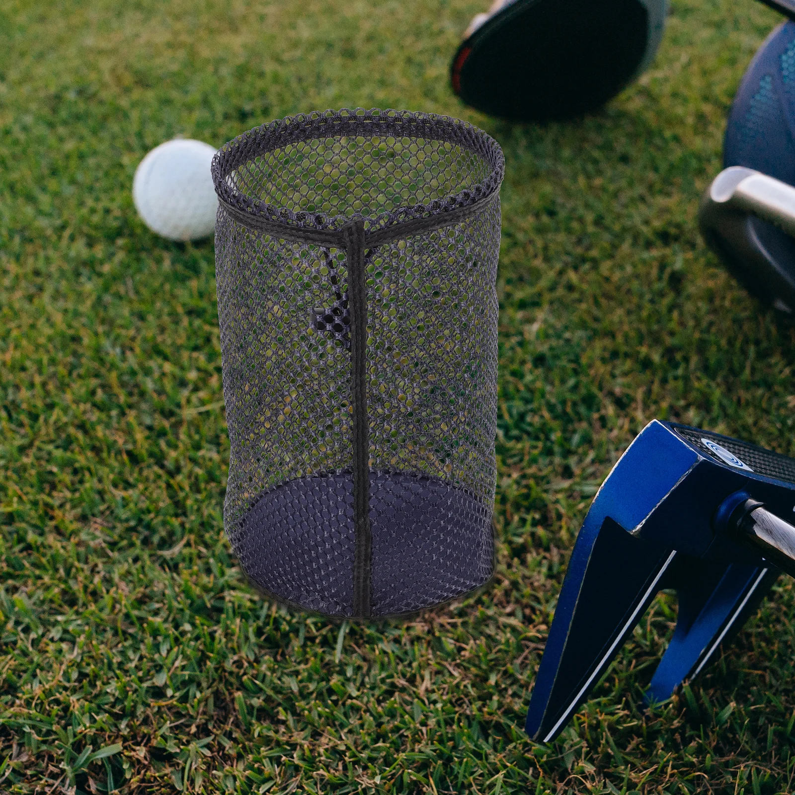 

s Golf Bag Black Mesh Drawstring Storage 50 Balls Capacity Nylon Tennis Golfing Pouch Sports Nylon Tennis Pouch Equipment