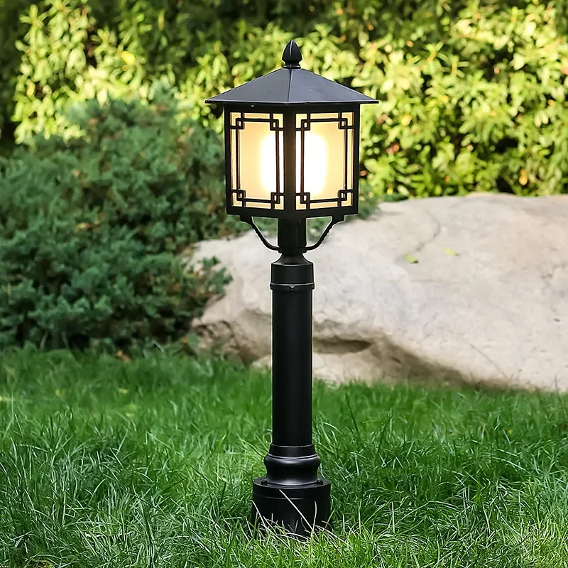Chinese lamp post outdoor outdoor aisle waterproof rural garden courtyard grass lamp